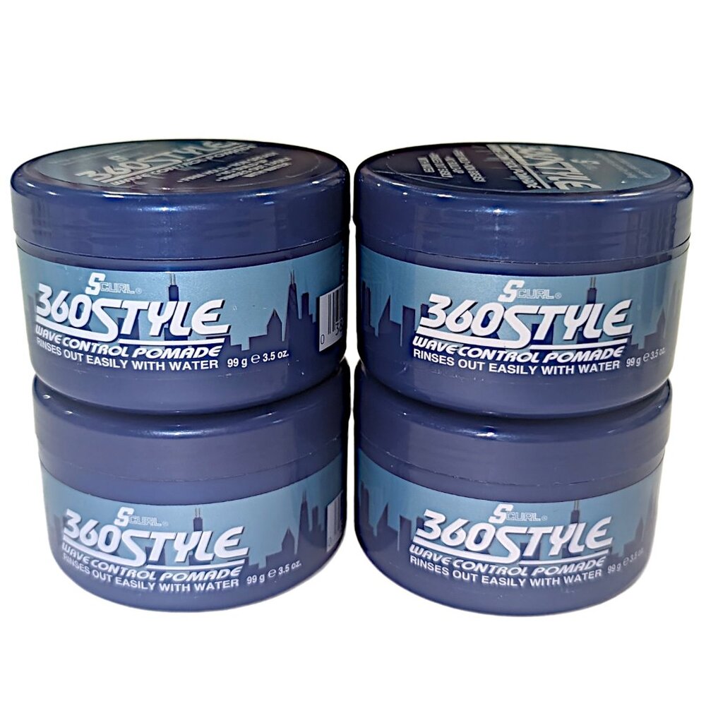 Lot of 5 S-Curl 360 Style Wave Control Pomade 3.5 oz Firm Hold NEW